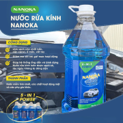 Nước Rửa Kính Ô Tô Nanoka 5in1 – Tẩy Vết Bẩn, Váng Dầu, Khử Mốc – An Toàn Không Ăn Mòn 2,5L